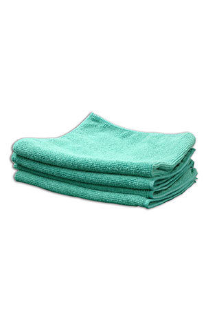 Blue microfiber cleaning cloth