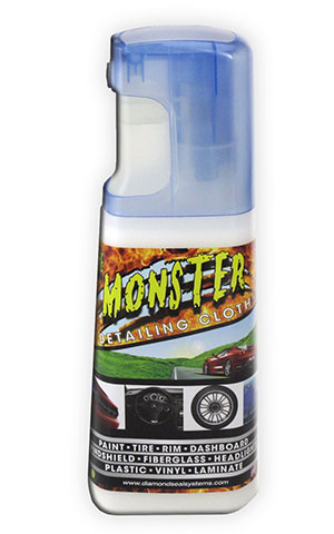 The Monster detailing product bottle